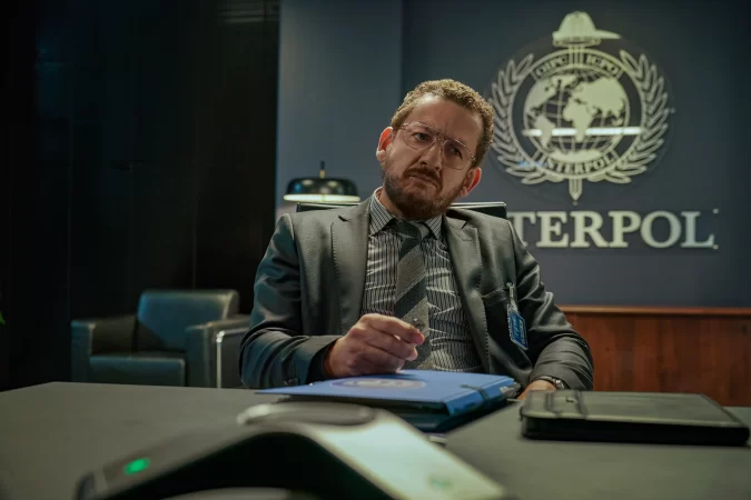 Dany Boon as Inspector in Murder Mystery 2. Cr. Scott Yamano/Netflix © 2023.