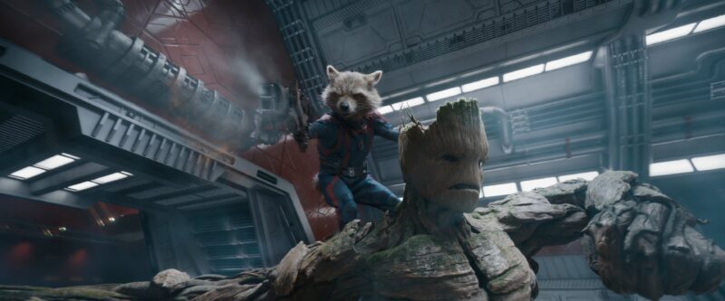 Vin Diesel and Bradley Cooper in Guardians of the Galaxy Vol. 3 (2023)