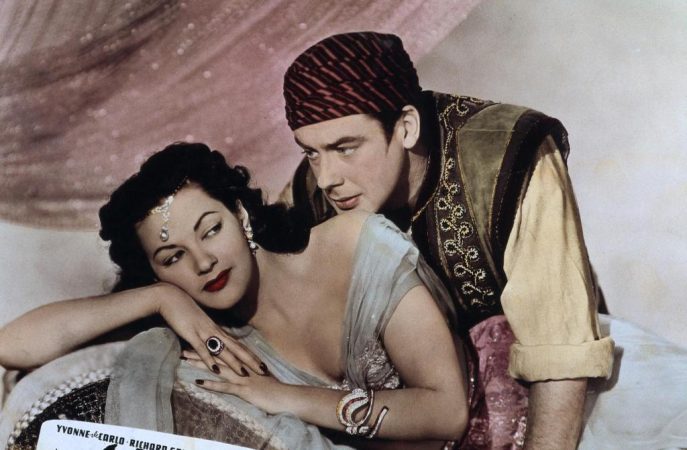 
Yvonne De Carlo and Richard Greene in The Desert Hawk (1950)