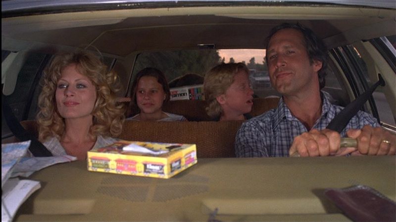 Chevy Chase, Beverly D'Angelo, Anthony Michael Hall, and Dana Barron in National Lampoon's Vacation (1983)