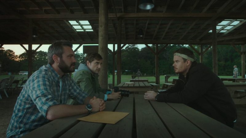 AJ Bowen, Joe Swanberg, and Kentucker Audley in The Sacrament (2013)